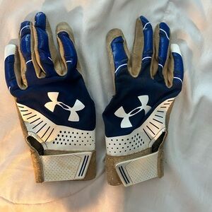 Blue under armor batting gloves